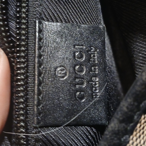 Authentic Gucci Canvas Leather Black And Brown Bag - Picture 13 of 16